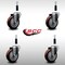 Service Caster 4'' SS Maroon Poly Wheel Swivel 7/8'' Expanding Stem Caster Set, 4PK SCC-SSEX20S414-PPUB-MRN-78-4 - alternate 2